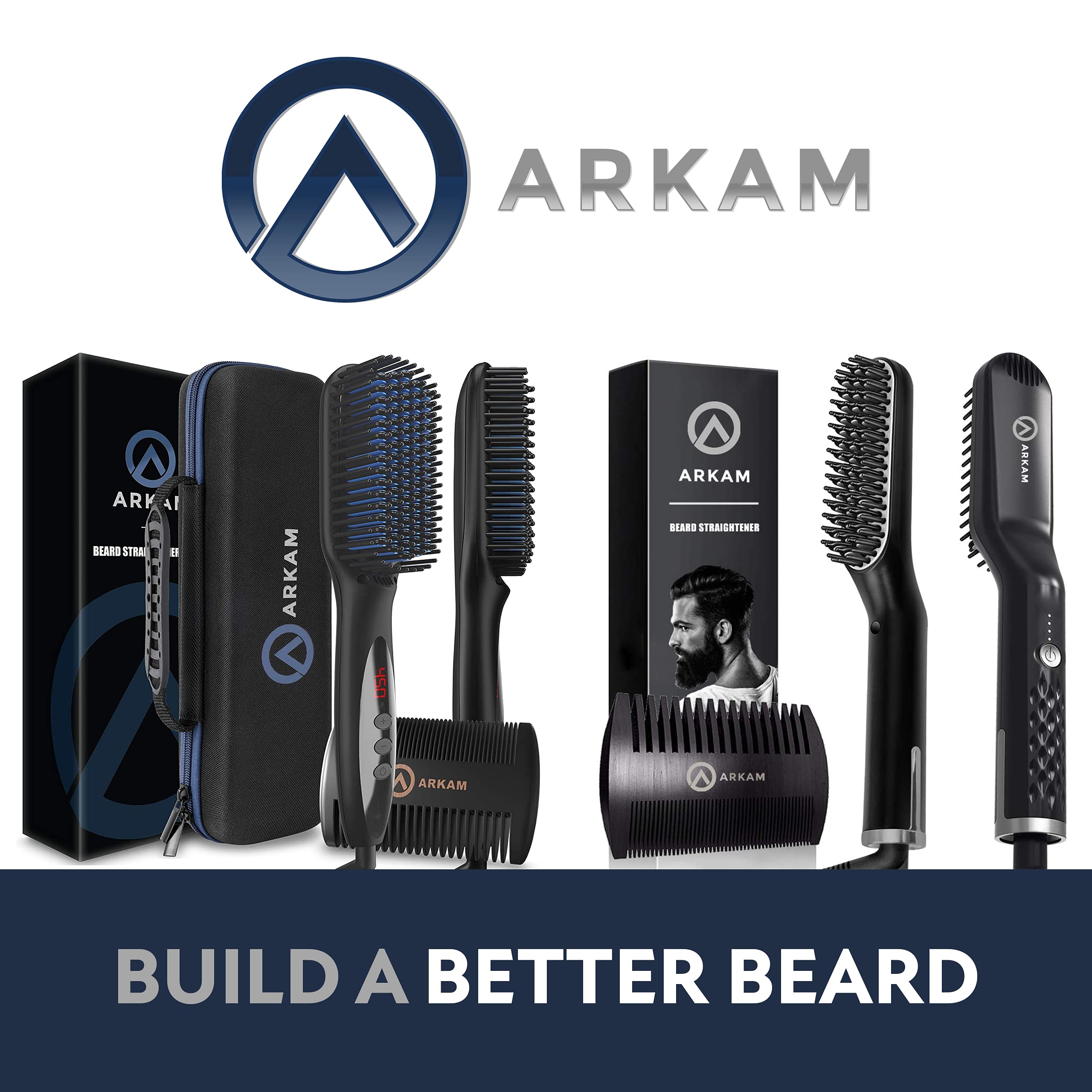 Arkam Deluxe Beard Straightener for Men Ionic Beard Straightening