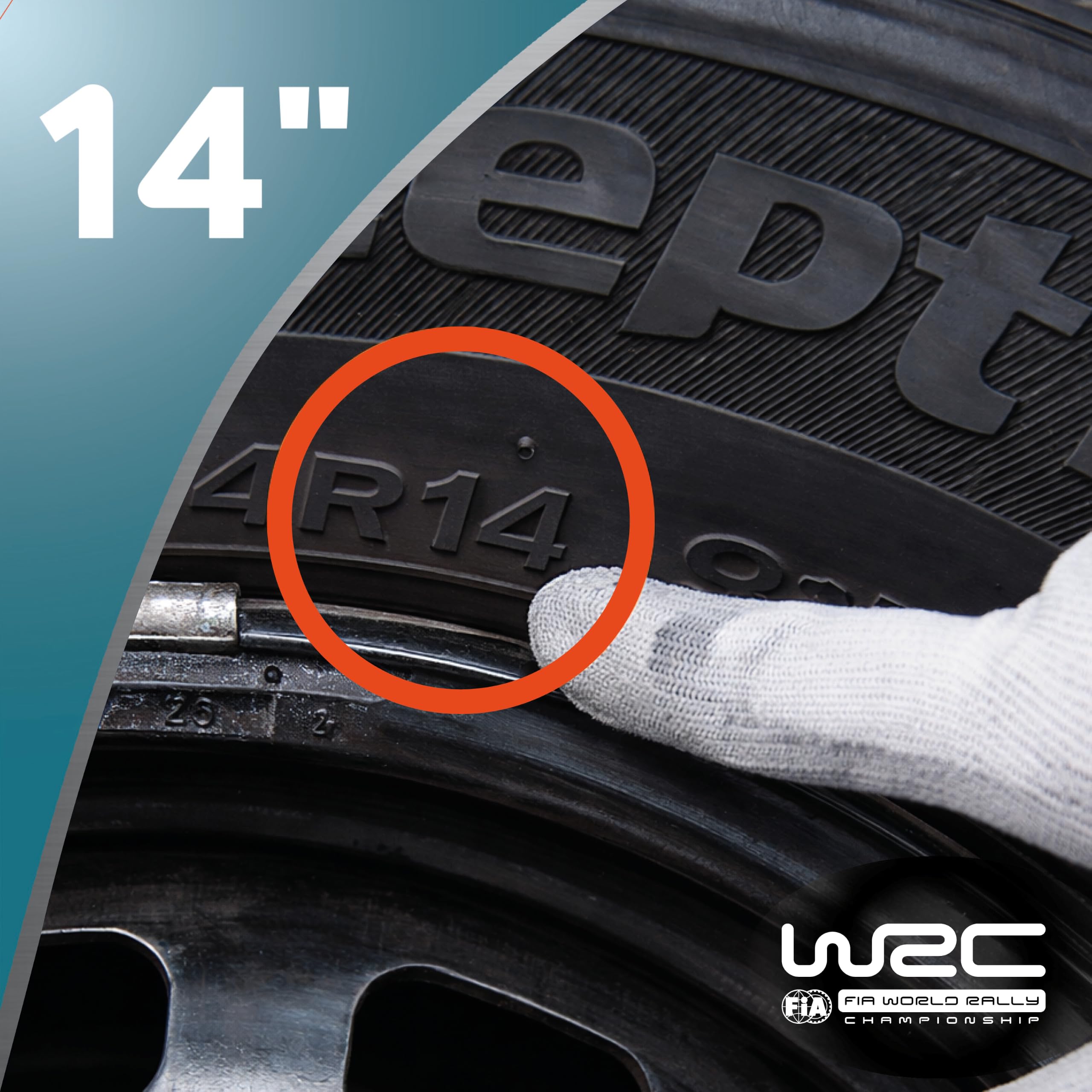 WRC 007497 4 Radkappen 14 Zoll, Radzierblende Carbonfelgen Stil
