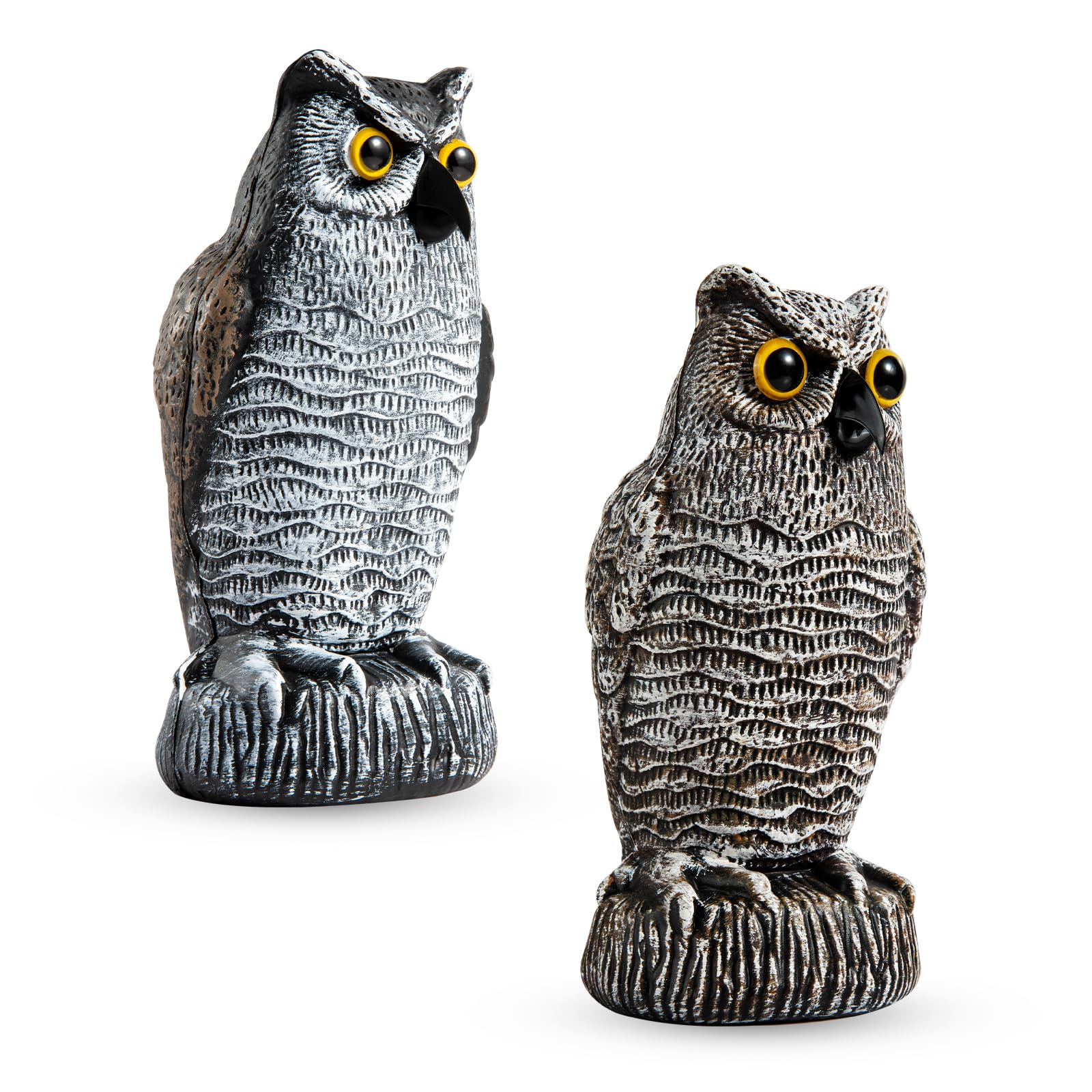 OFFO Pigeon Deterrent,Owl Decoy to Scare Birds Away,Bird Scarers for Gardens,Natural Bird Deterrent Devices for Outdoor Garden,Yard