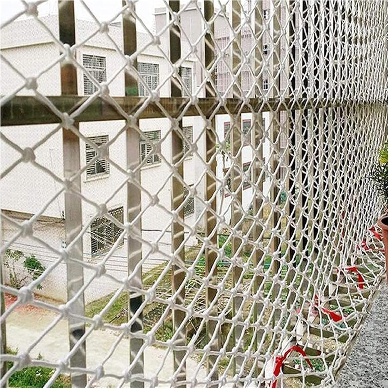 Kindersicherheitsnetz, Balkongeländerschutz, Nylonseil, sichere Gartendekoration, Treppensturzprävention(5cm Mesh,4x5m(13.1x16.4ft))
