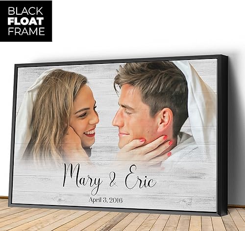 Miniatura 4 de Awesometik Regalos de boda personalizados para parejas, pintura en madera, retrato de boda, regalo de despedida de soltera, regalo de foto