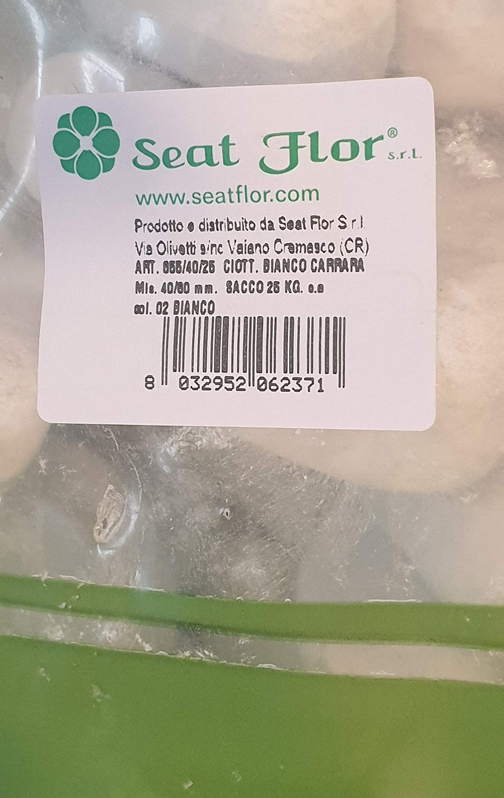 Seat Flor srl® Lot 25 kg Pierre Blanche Jardin Diamètre 40-60 cm