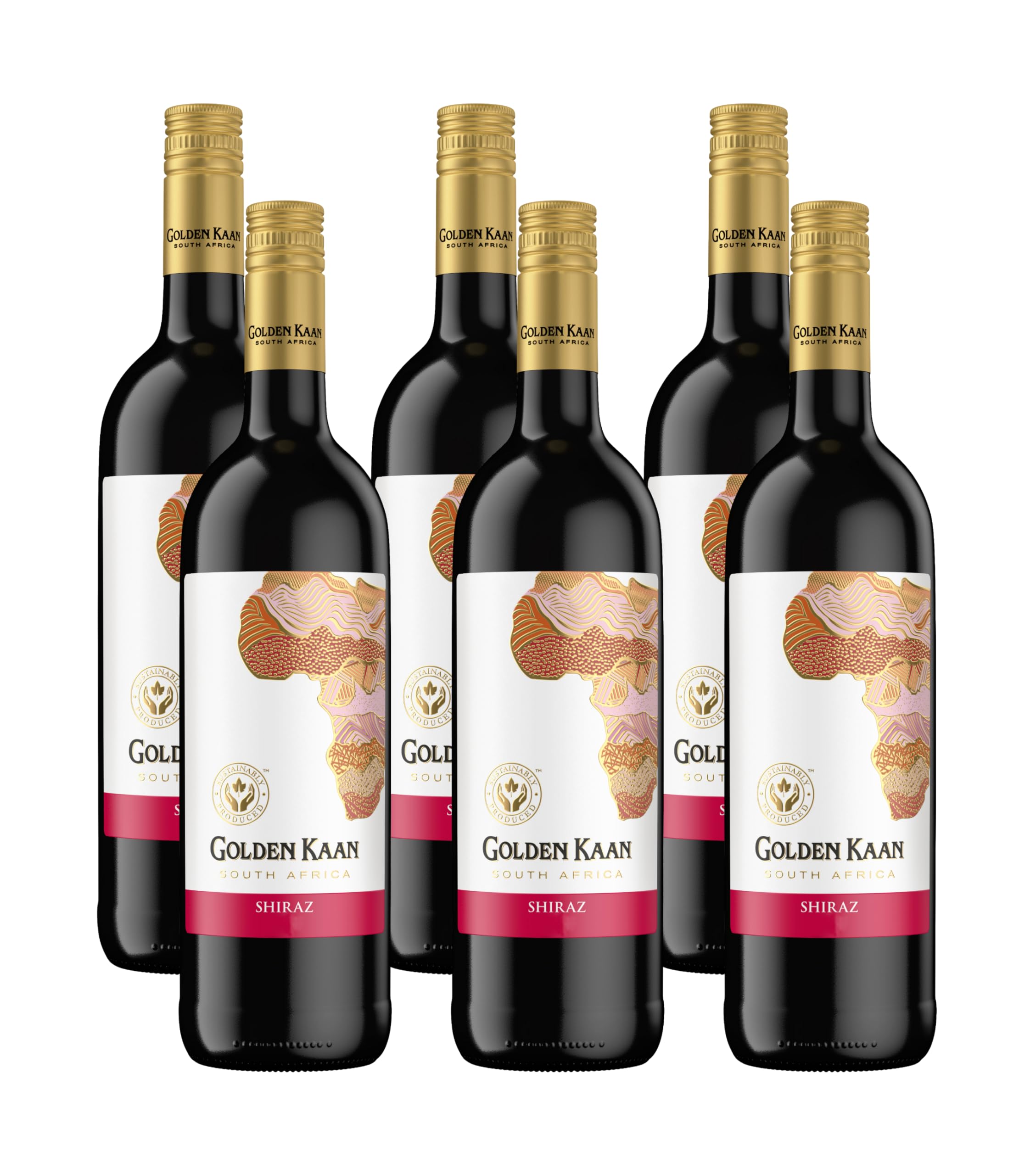 Golden Kaan Shiraz – Der trockene, körperreiche Rotwein des Qualitätsweingutes aus Südafrika (6 x 0,75l)