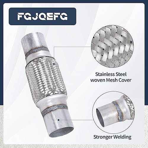 Miniatura 97 de Tubo flexible de escape trenzado de acero inoxidable 3 pulgadas x 6 pulgadas con extremos 8 pulgadas OAL