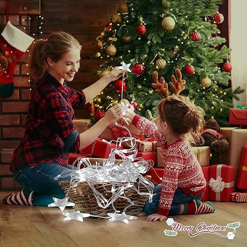 Miniatura 7 de Luces de red de Navidad, 13.5 pies, 196 LED, impermeables, decoraciones de Navidad al aire libre, 8 modos de luces LED con control remoto, luces de