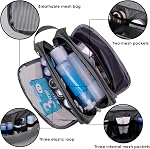 Toiletry Bag Small Nylon Dopp Kit Lightweight Shaving Bag for Men and Women (Cationic Grey) | Water-Resistant Fabric, Travel Bag for Toiletries, Compact Storage, Shaving Accessories, Weekend Trips