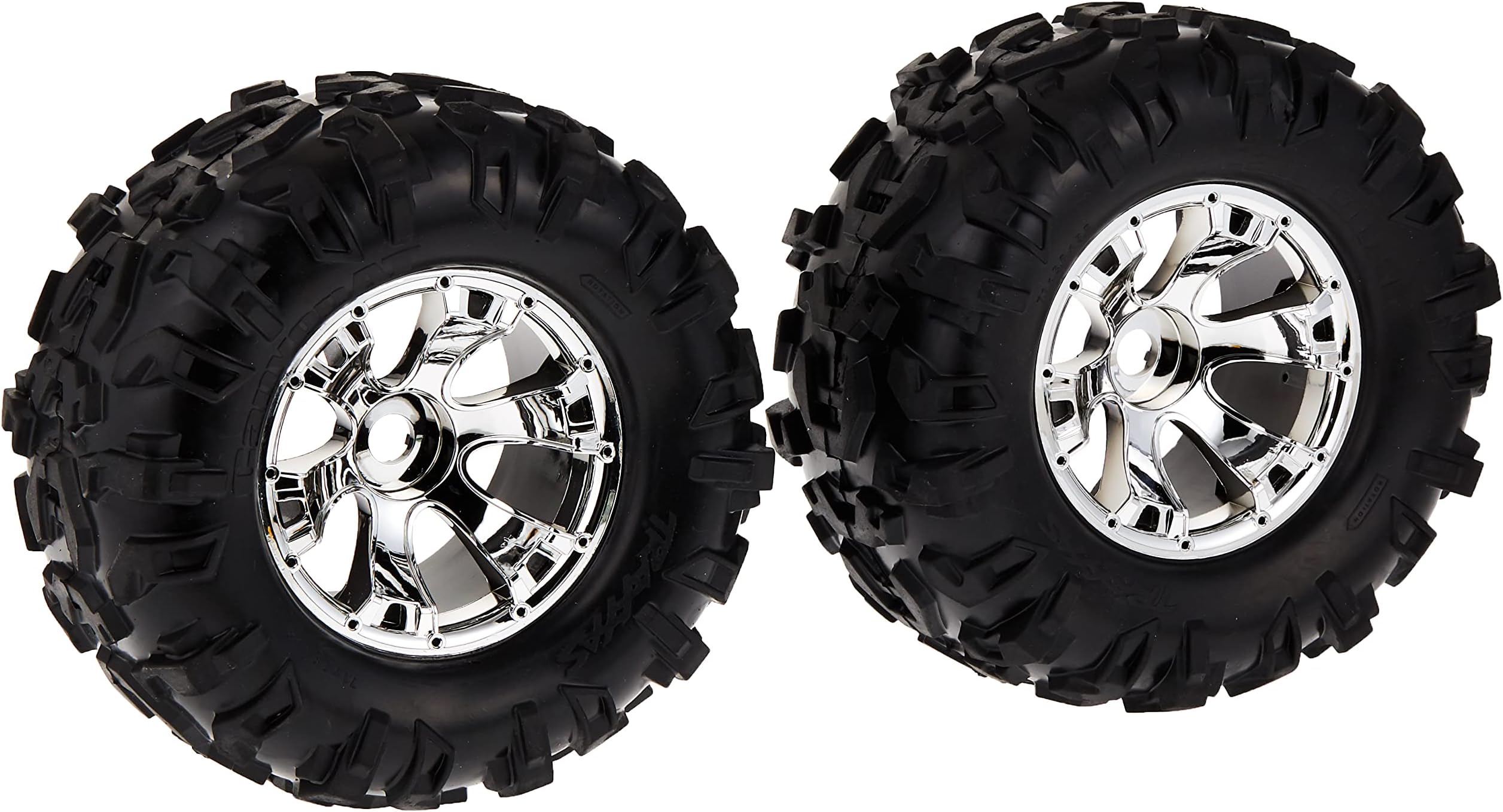 Canyon Pre-Mounted Tires with Geode Wheels, Summit Chrome, 3.8 inch, 2 Pieces