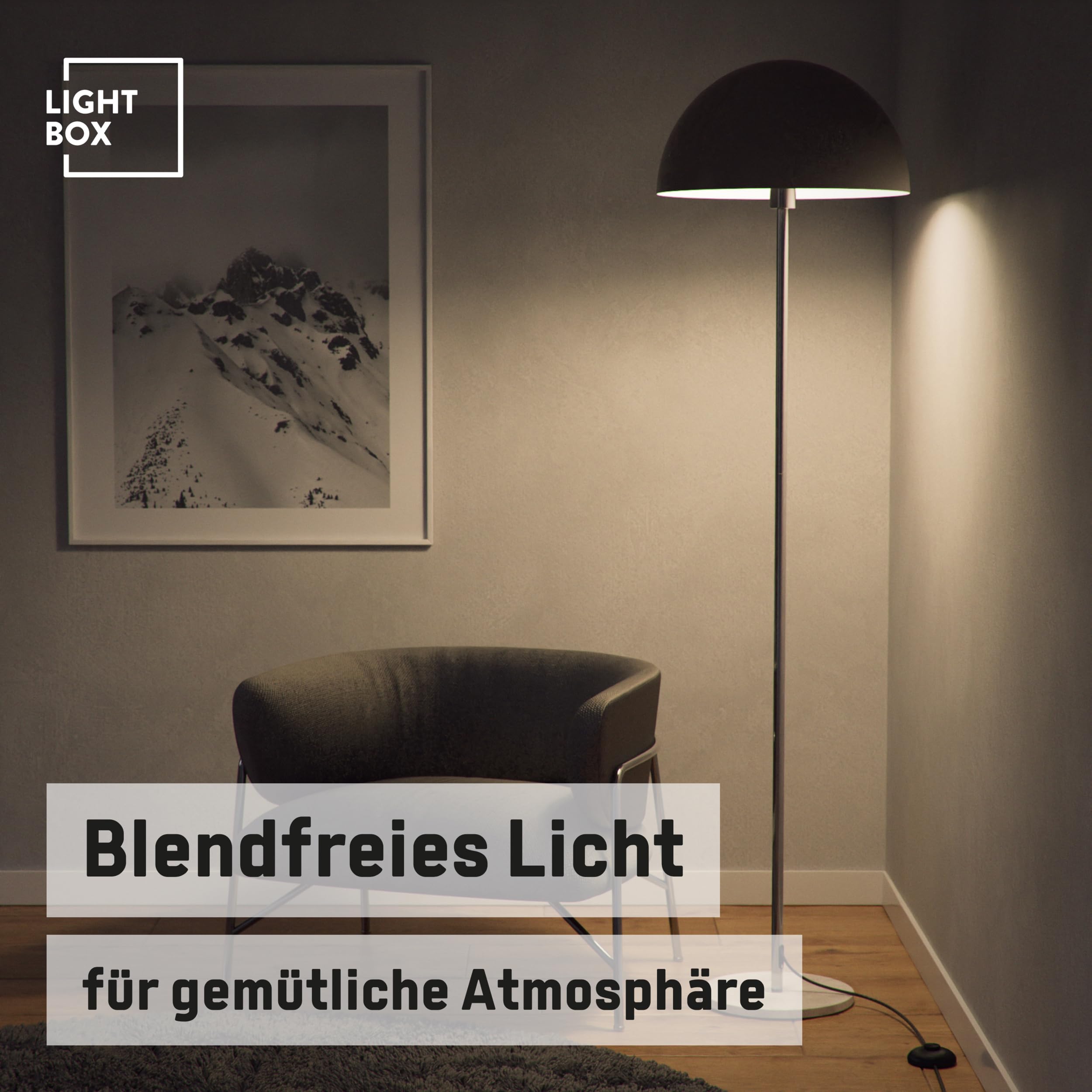 Lightbox Pilz-Stehlampe | 150 cm Höhe, Ø 40 cm | Stehleuchte mit Standfuß aus Travertine Stein & Fuß-Druck-Schalter | E27 | Flur Lampe | aus Metall in Hell- bis Dunkel-Beige/Silberfarben