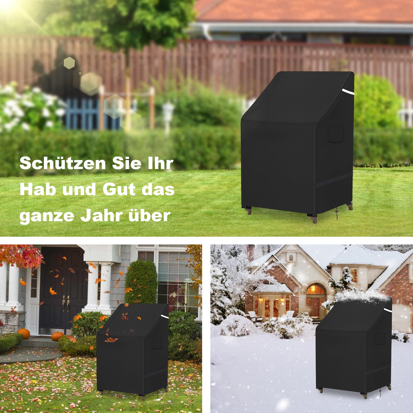 Copertura Per Amaca 420D Oxford - Impermeabile, Anti-UV, Con Cinghie Antivento, Per Esterni - Foto 7