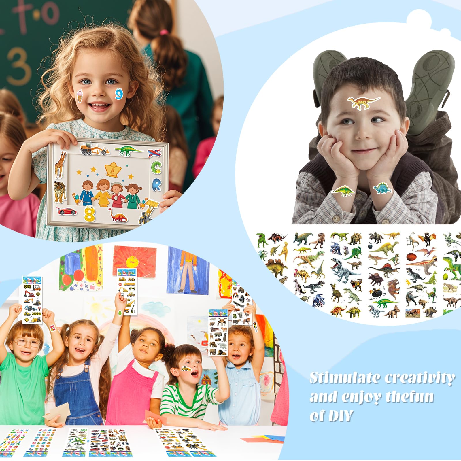 Stickers Muraux Lumineux, Autocollant Mural De Dinosaure Lumineux