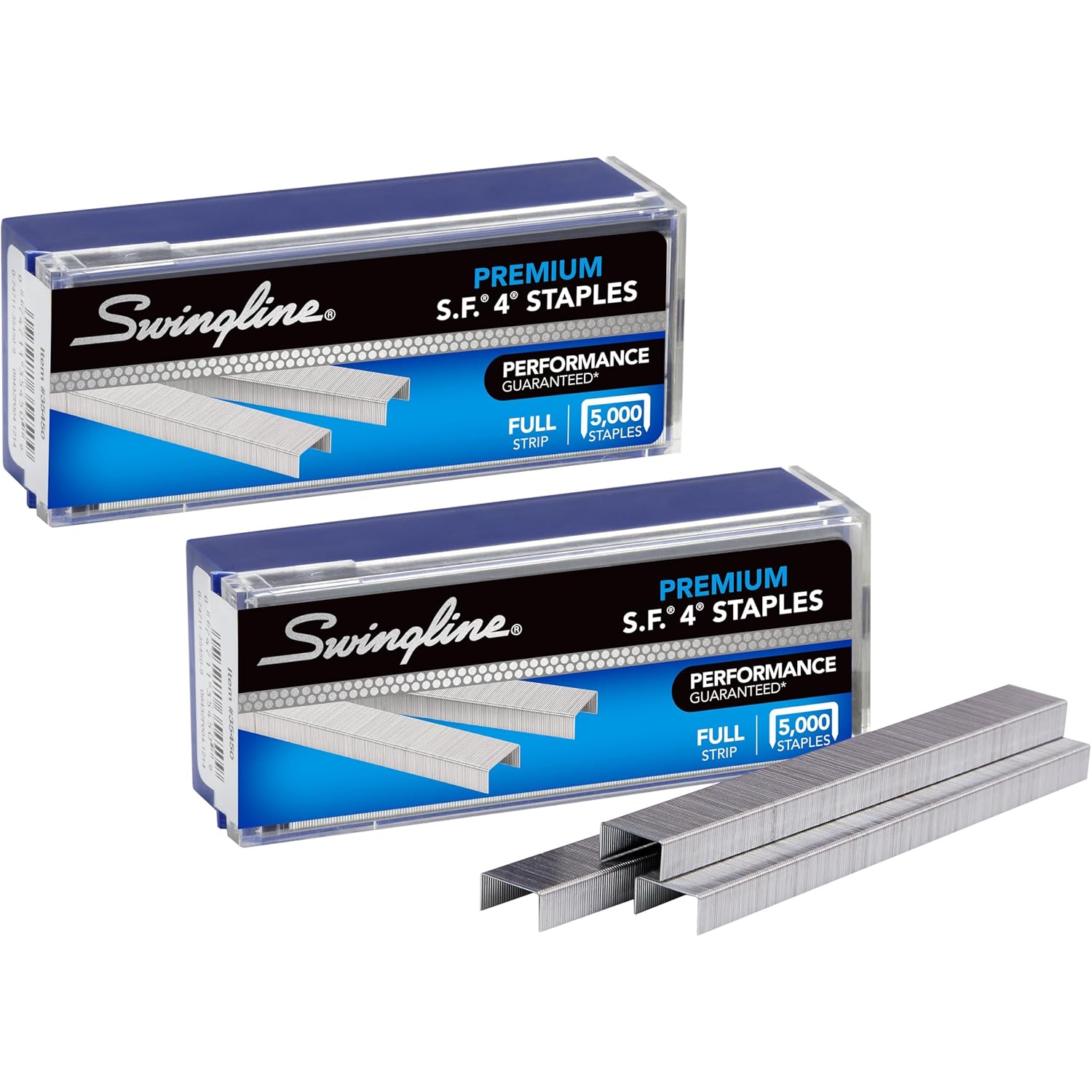 Swingline Staples, 2 Pack, S.F. 4, Premium for Desktop Staplers, 1/4" Length, 210/Strip, 5000/Box (35450)