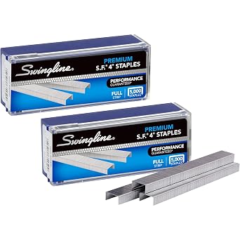 Swingline Staples, 2 Pack, S.F. 4, Premium for Desktop Staplers, 1/4" Length, 210/Strip, 5000/Box 35450