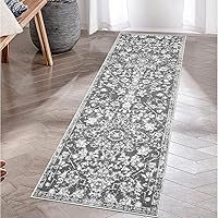 Vista 21 de Pauwer Alfombra de Pasillo 2x10, Alfombras Largas Lavables para Cocina, Alfombra de Área con Medallón Vintage de Granja, Alfombras Suaves