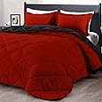 King Size Comforter Set with Sheets - 7-Piece Bedding Collection - 1 Comforter, 1 Fitted Sheet, 1 Flat, 4 Pillowcases - Deep Pocket - Soft & Breathable Premium Quality - Ideal for All Seasons, Red