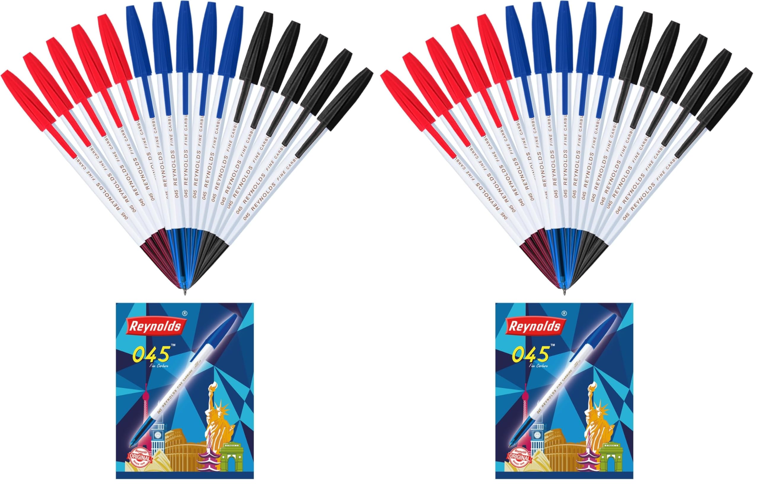 Reynolds 045 CARBURE 25 CT JAR, 16 BLUE, 6 BLACK & 3 RED | Ball Point Pen Set With Comfortable Grip | Pens For Writing | School and Office Stationery | Pens For Students | 0.7mm Tip Size — Amazon image 20