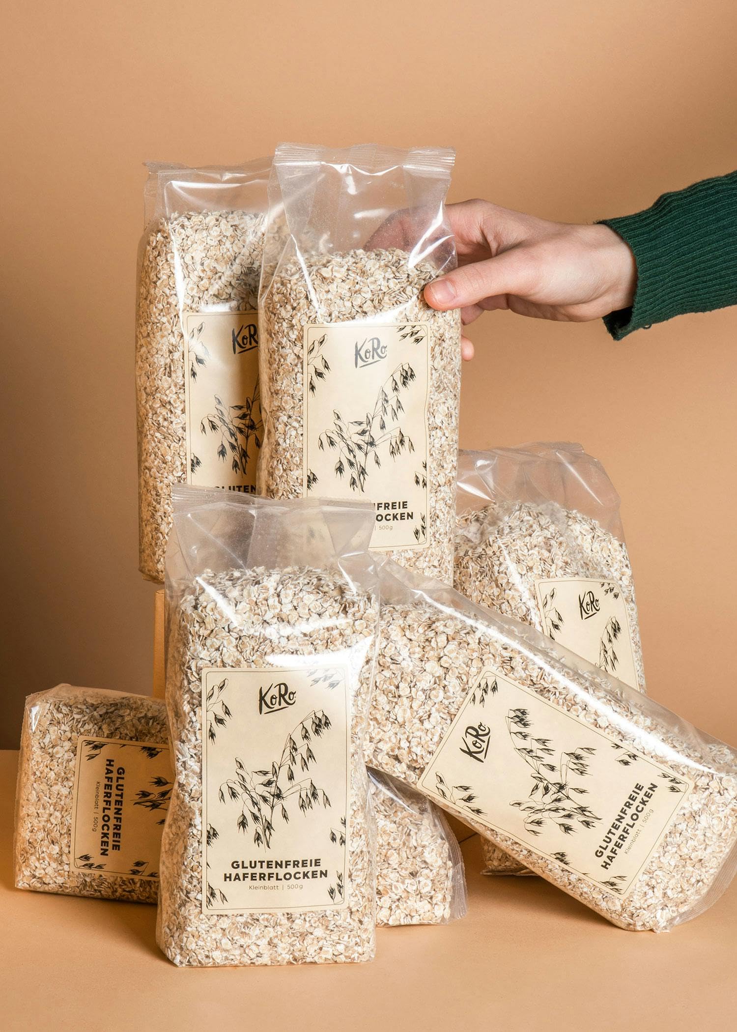 KoRo - Glutenfreie Bio Haferflocken Kleinblatt 6 x 500 g