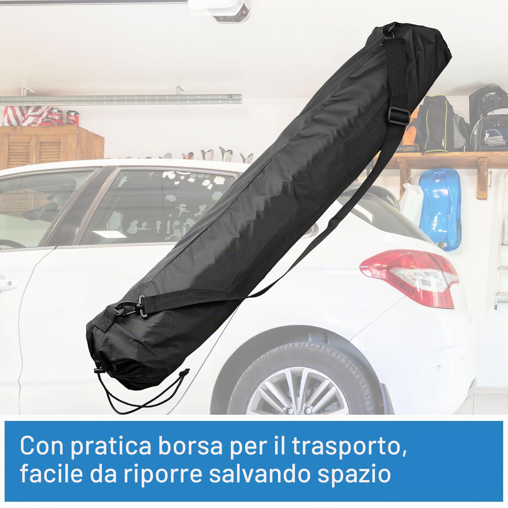 Fischer, box da tetto pieghevole, altamente stabile, idrorepellente, 270 l, con custodia, 126000