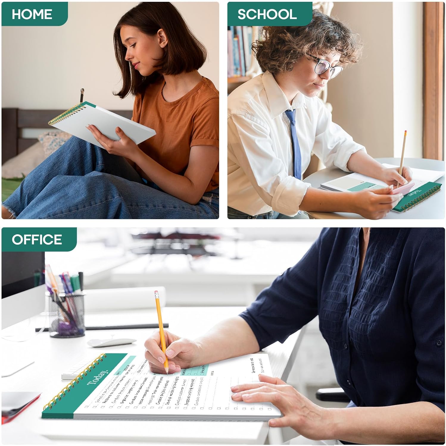 To Do List Notepad - To Do List Notebook for Work with 52 Sheets, 9.8" x 6.5", Undated Daily Planner Perfect for Daily Tasks and Goal Setting, Notepad Suitable for Office, Home & School - Forest Green - Image 7