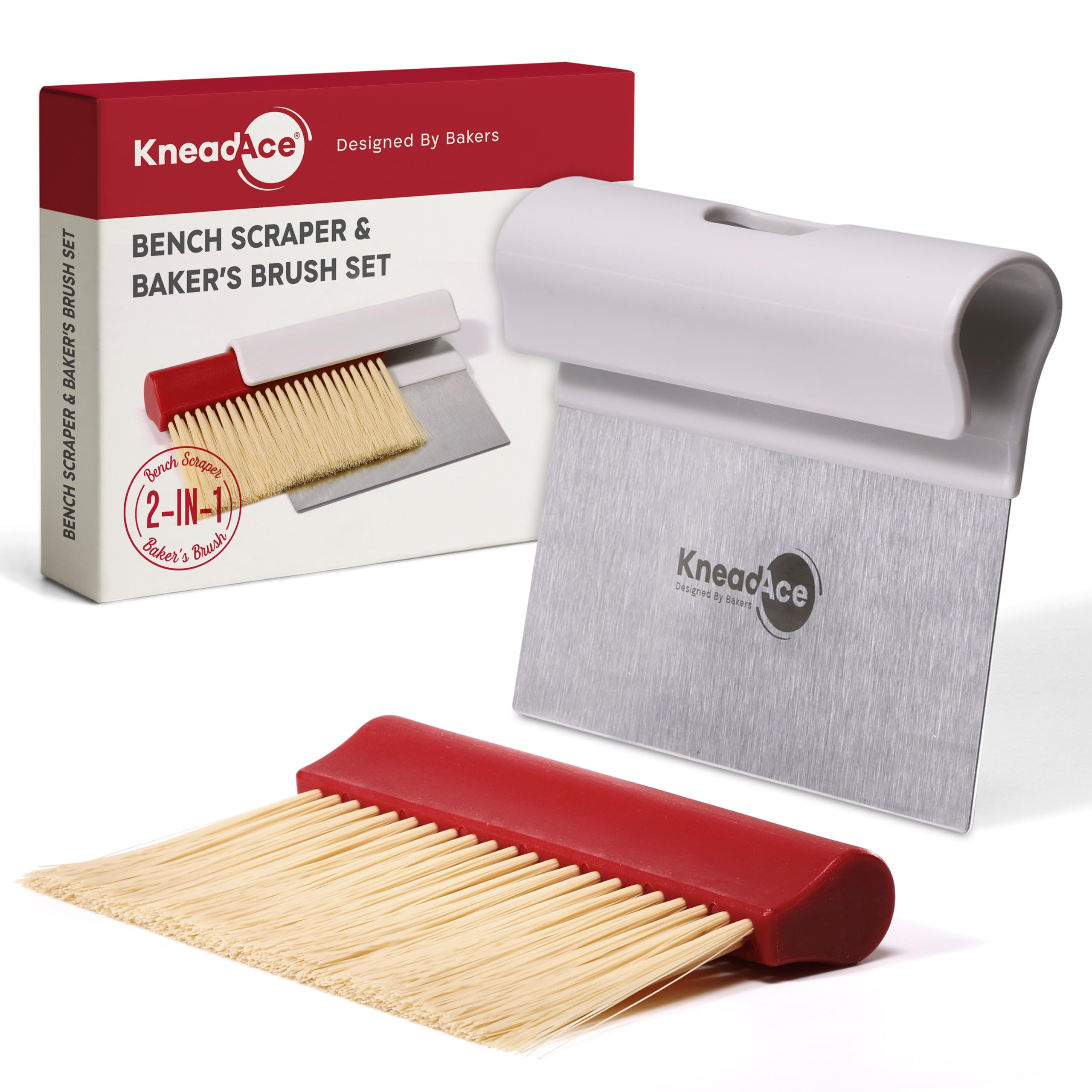 Amazon.com: KneadAce Bench Scraper - Dough Scraper with Nesting