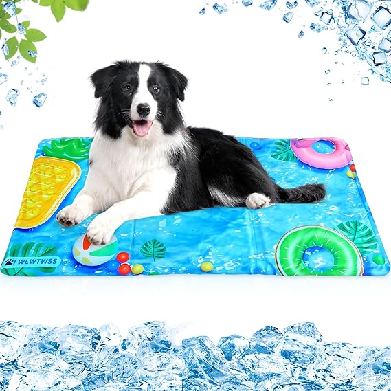 FWLWTWSS Dog Cooling Mats (90 * 50cm), Scratchresistant Pet Cooling