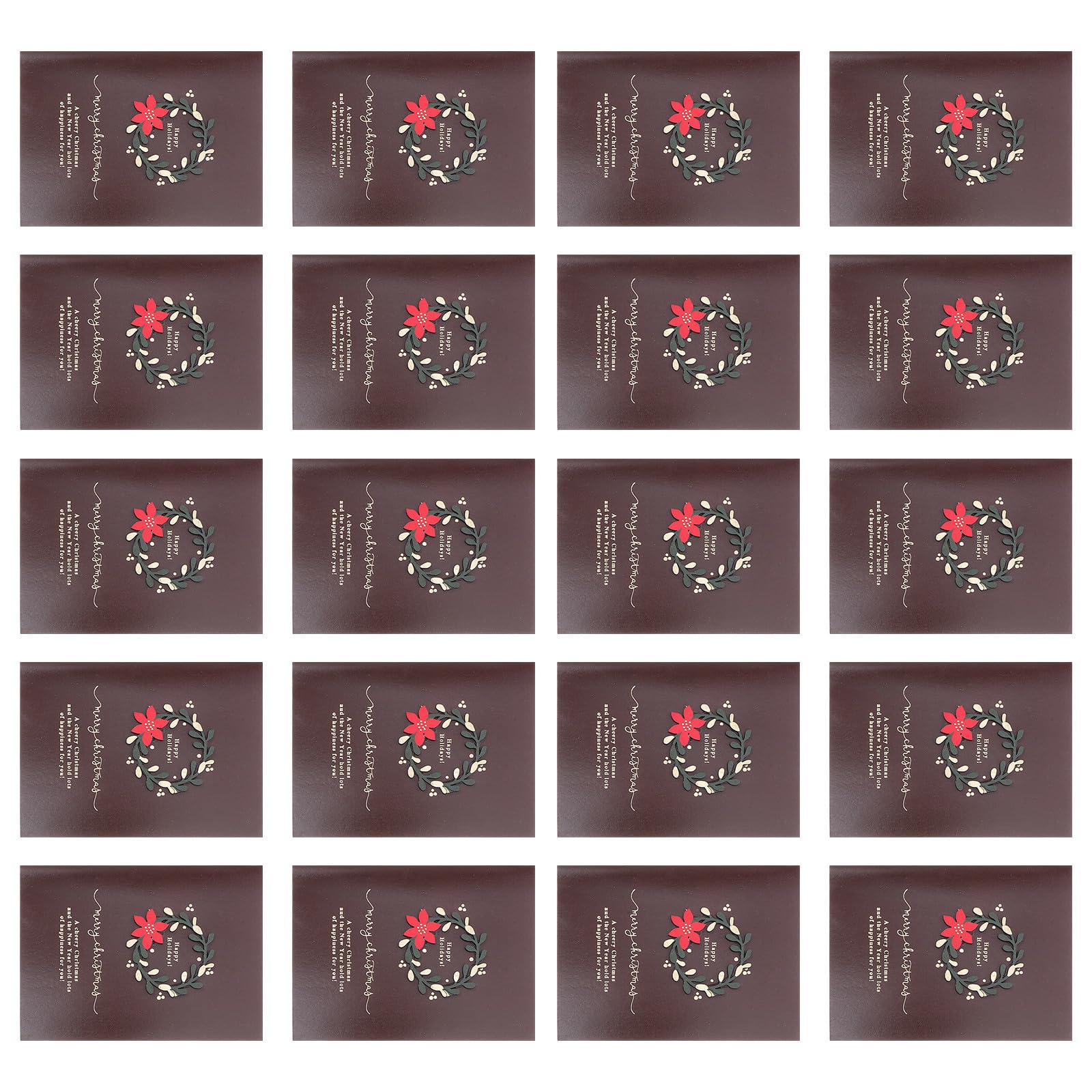 40 Sets Weihnachtskarten mit Umschlägen, Leer, Papier, Pack,