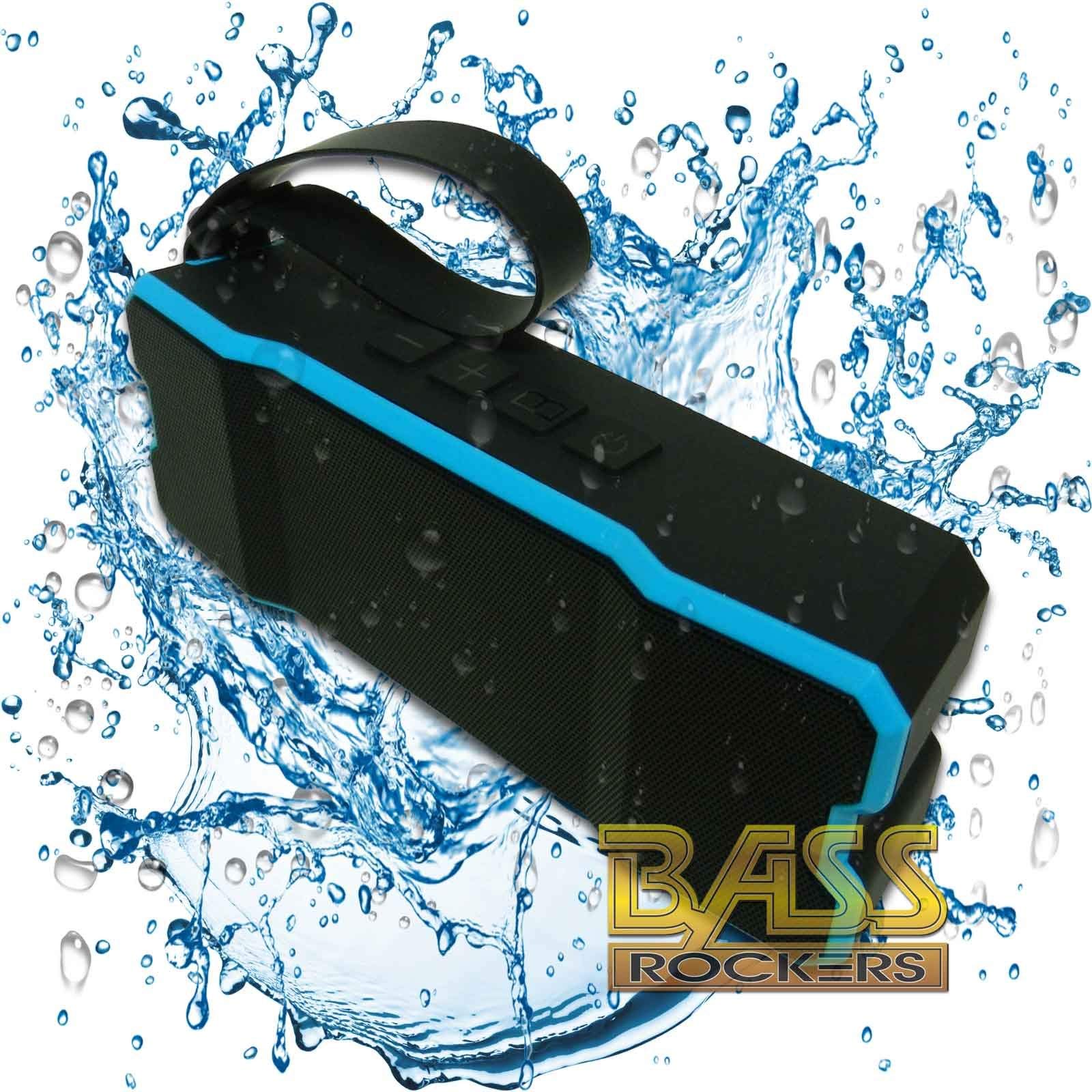 Bass RockersWaterproof Bluetooth Speaker Portable Blue