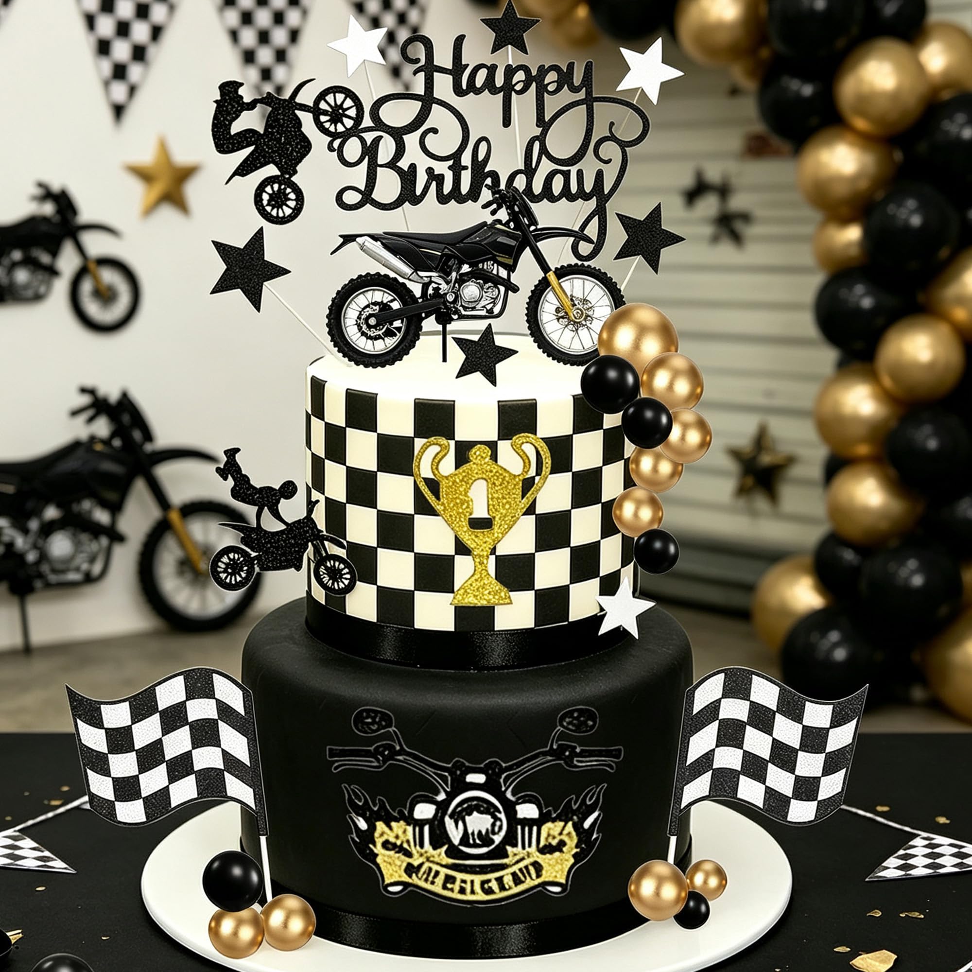 Dirt Bike Party Decorations Motorcycle Cake Topper Decor