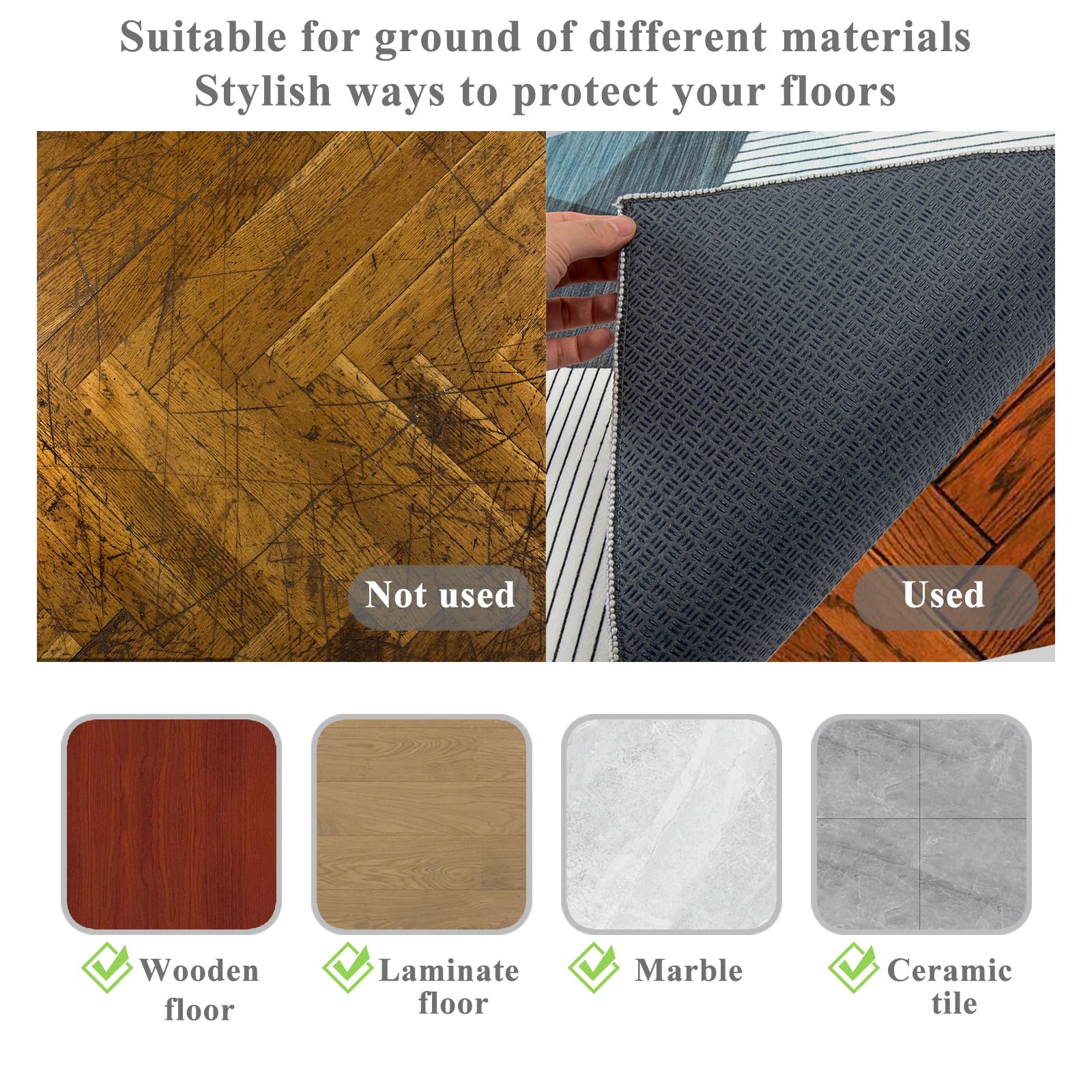 Alfombrilla Protectora Suelo para Silla de Oficina Alfombra Antideslizante 90x120cm Silla Gaming Resistente a los Arañazos Alfombrilla Protección para Suelos Duros Laminado Parqué 1