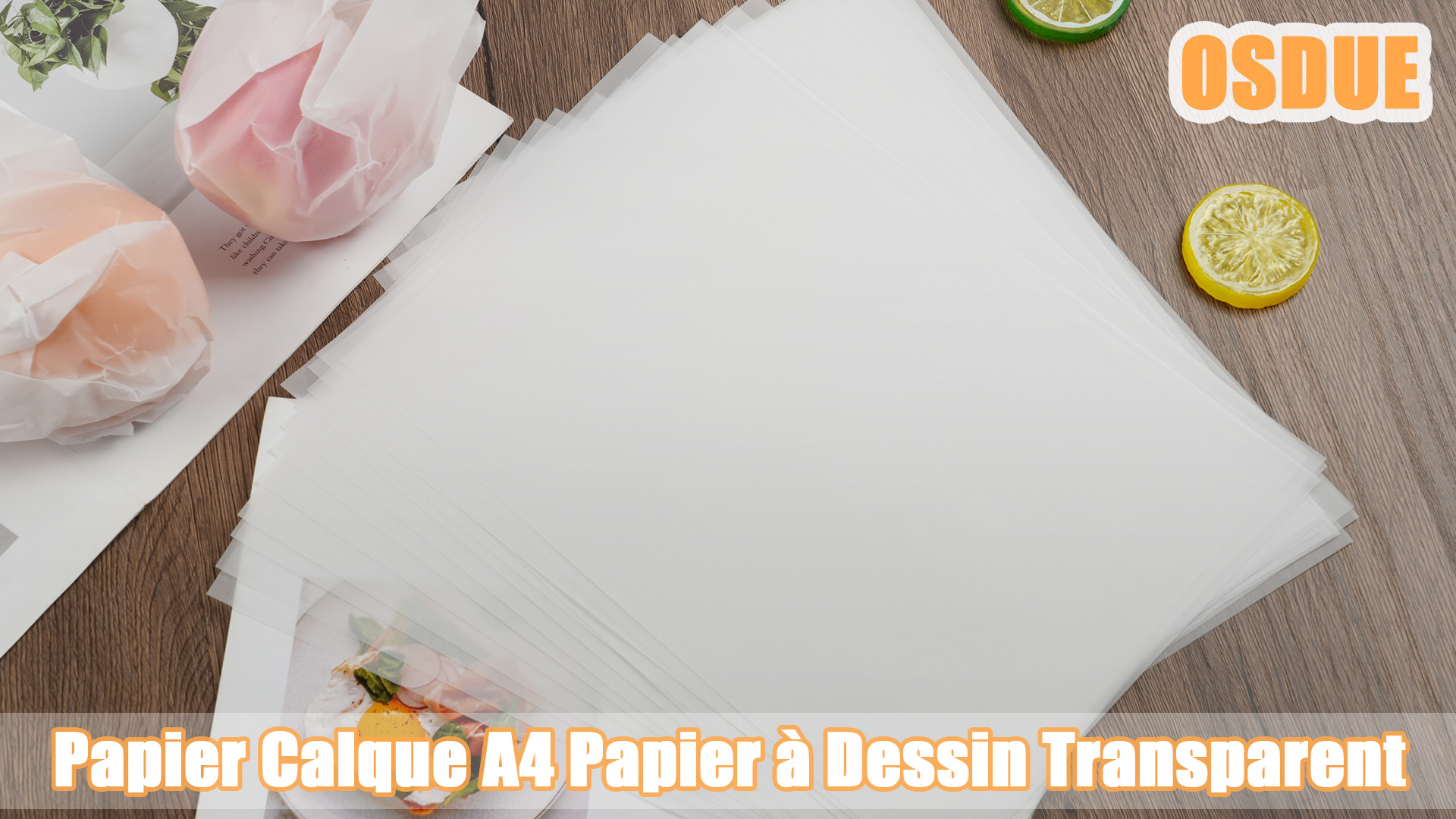 50 Feuilles Papier Calque A4 73g – Transparent Imprimable – Idéal Patron Couture, Dessin, Scrapbooking, Calligraphie