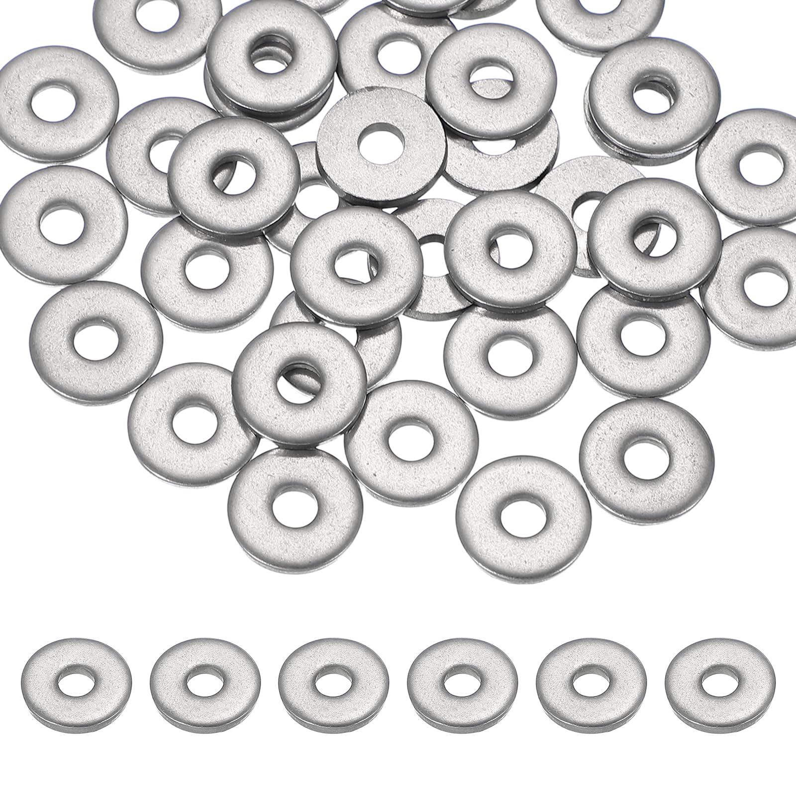 PATIKIL M4 x 14mm Metal Screw Washers Set, 36Pcs 304 Stainless Steel Flat Washers for Screws Bolts Factories Home Outdoor Projects