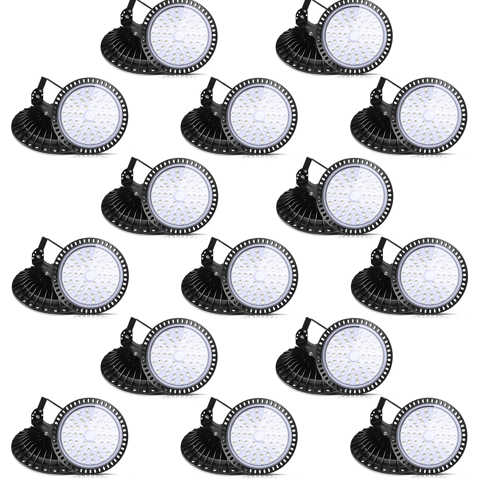 UFO LED High Bay Light 200W 5500K 20 000LM Industrial Lighting IP65 Waterproof Commercial Bay Light Warehouse Lights