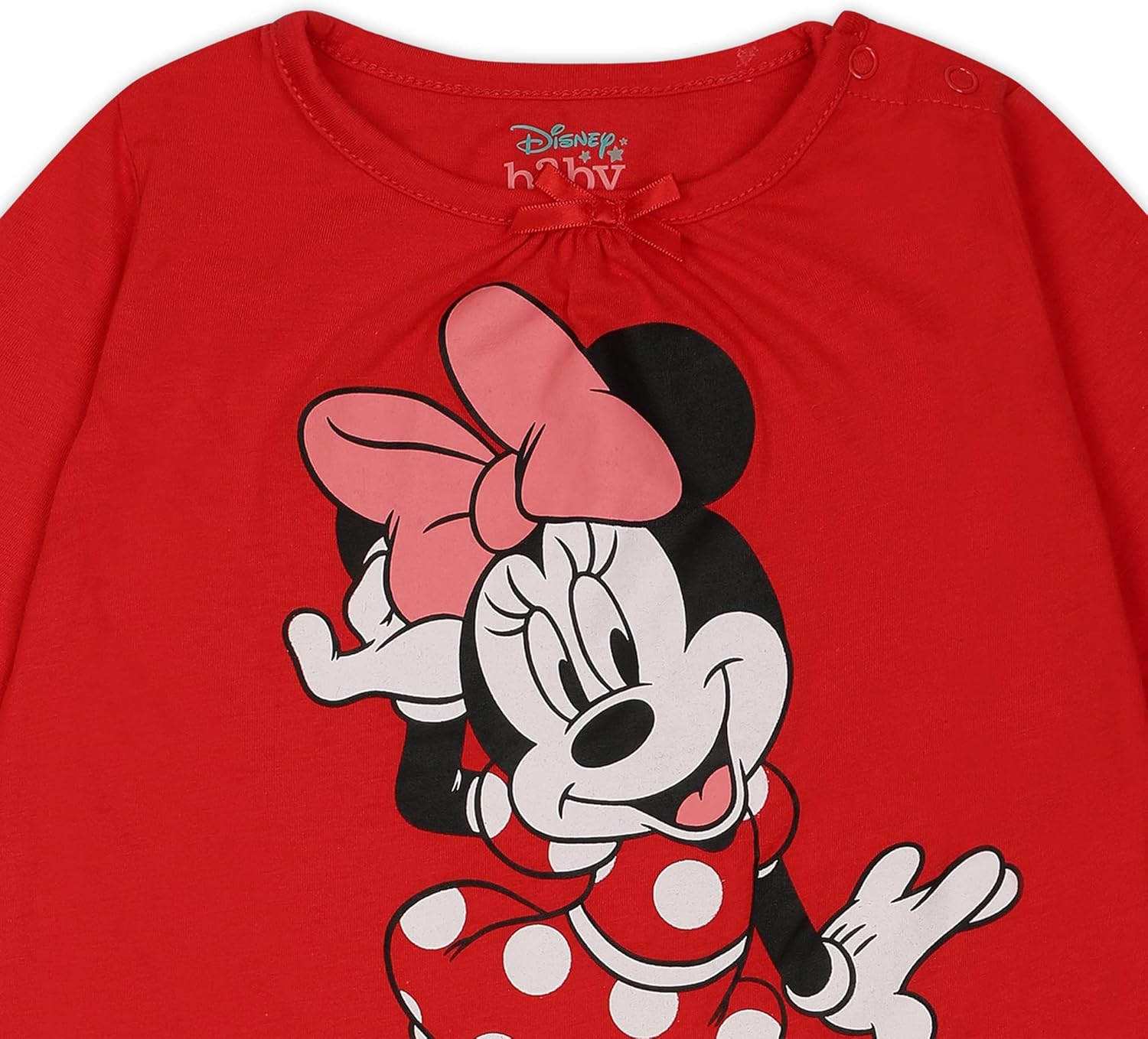 Disney Minnie Mouse Girls 2 Pack Long Sleeve Bodysuit Coverall for Newborn and Infant - Image 4