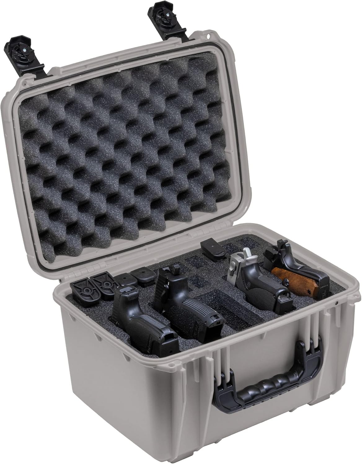Seahorse SE540 Quick Draw Case for 4 Handguns (Gun Metal), Gun Cases