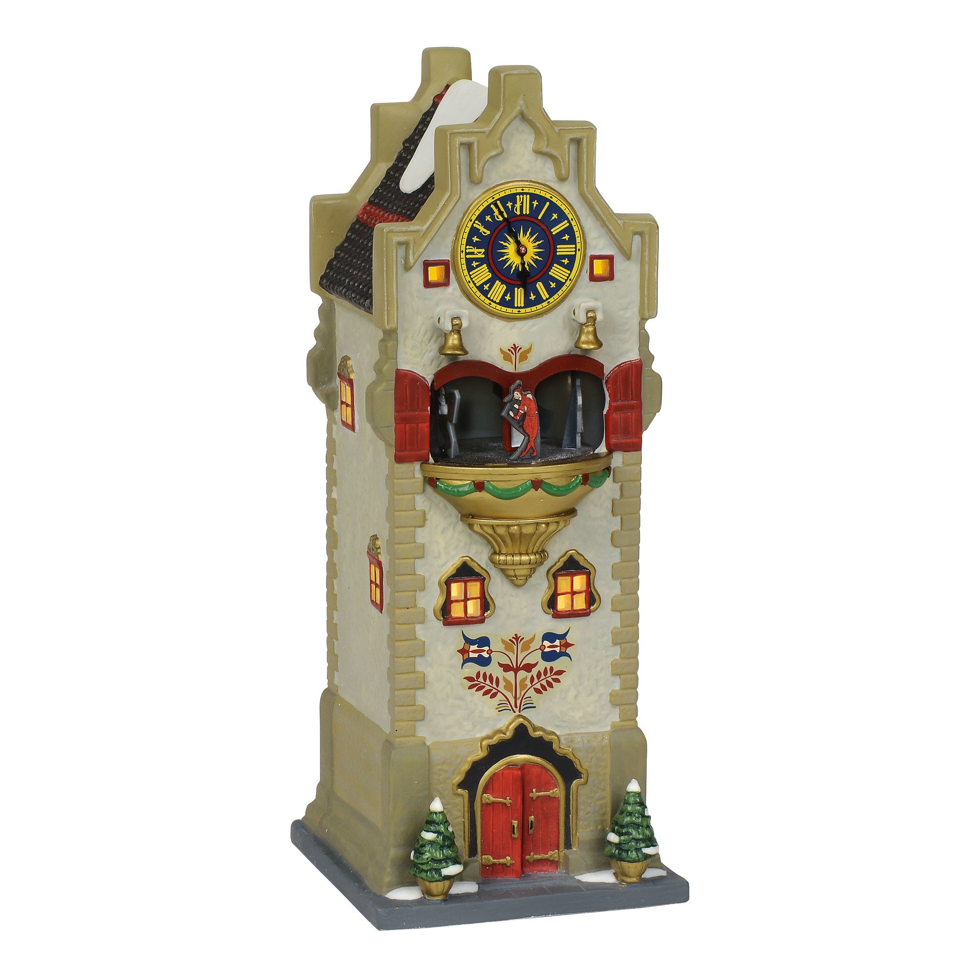 Department 56 Alpine Village Rhineland Glockenspiel Lit Animated Building, 10", Multicolor