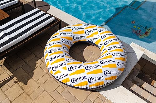 Miniatura 3 de Flotador inflable gigante de tubo corona, flotadores de piscina estilo dona