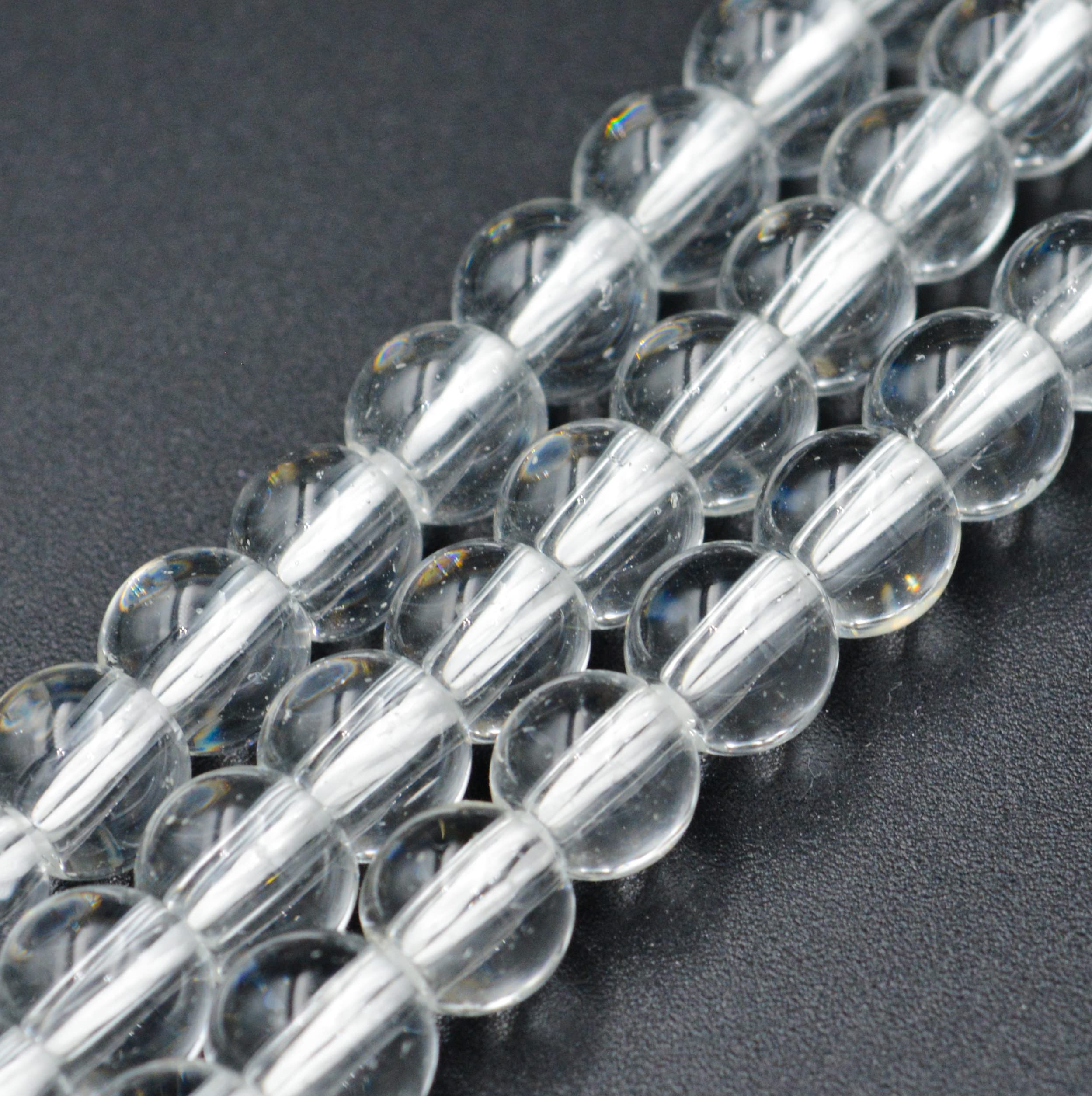 多色クリスタルビーズブレスレット 18 mm 天然パープル ラビットヘア ルチルクォーツ クリスタル
