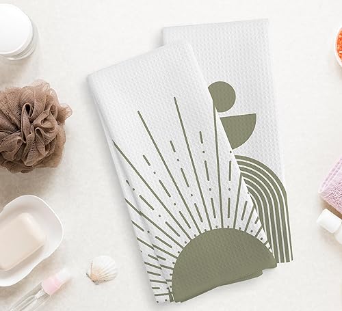 Miniatura 111 de You are My Sunshine - Juego de 2 toallas de cocina y paños de cocina y paños de cocina bohemios absorbentes, toallas de mano para baño y cocina