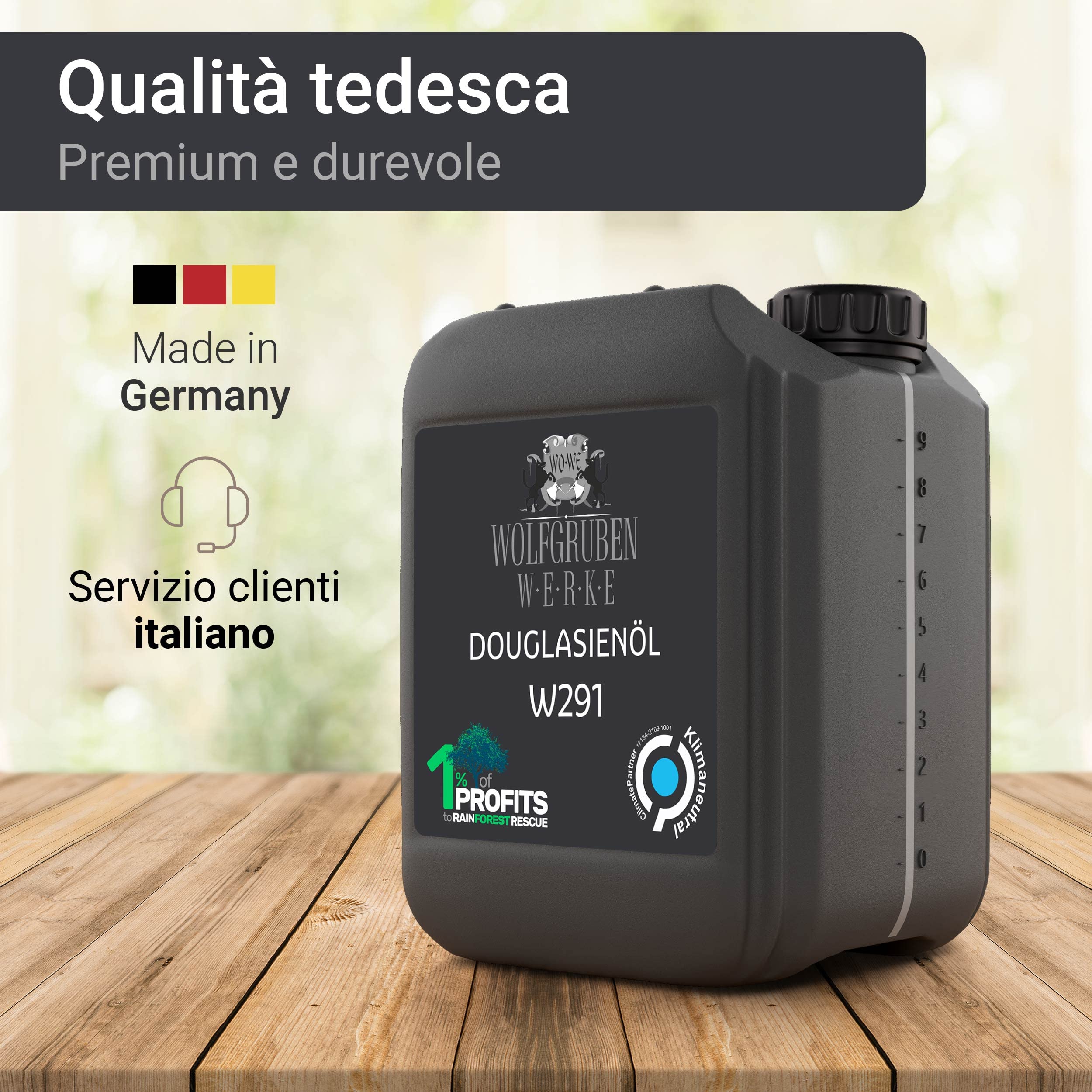 Olio di abete Douglas W291 Olio di legno duro Olio di legno Cedar Oil - 10L