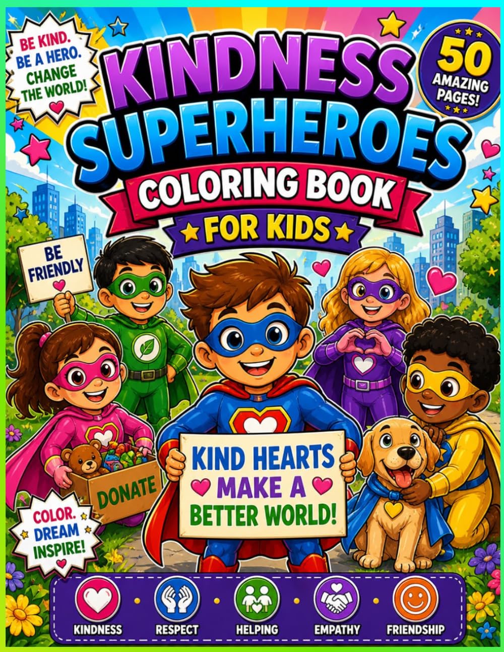 Kindness Superheroes Coloring Book for Kids (Hero Academy Coloring Series)
