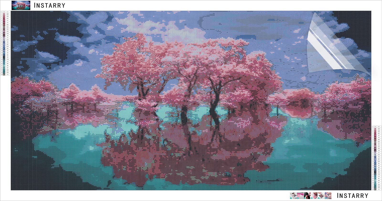 Instarry 5D Kit Diamond Painting Quadri Grandi Dimensioni Scenario Naturale Aesthetic Room Decor 120x60 cm