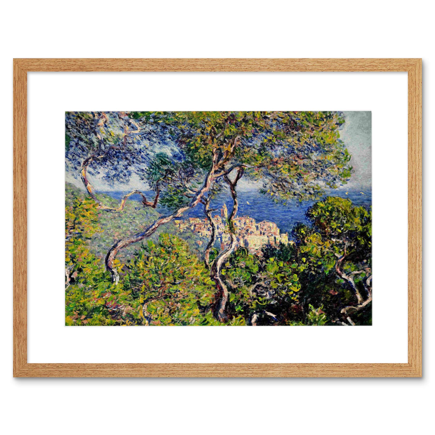 Wee Blue Coo Painting Monet Bordighera Old Master Framed Wall Art Print