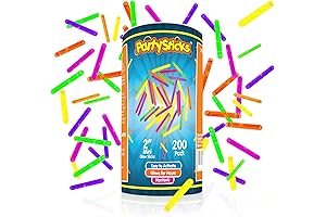 PartySticks Mini Glow Sticks 100 Pack - Glow in the Dark Small...