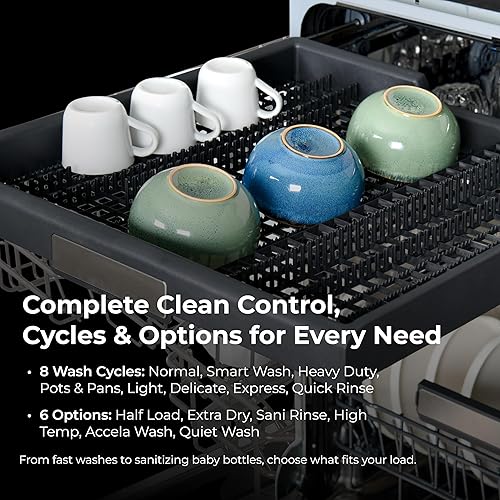 Miniatura 3 de Kenmore 22-14639 Lavavajillas integrado de 24 pulgadas  UltraWash Plus, SmartWash, Accela Wash, Sanitize Rinse, TurboDry y Tercer Rack Extraíble  15