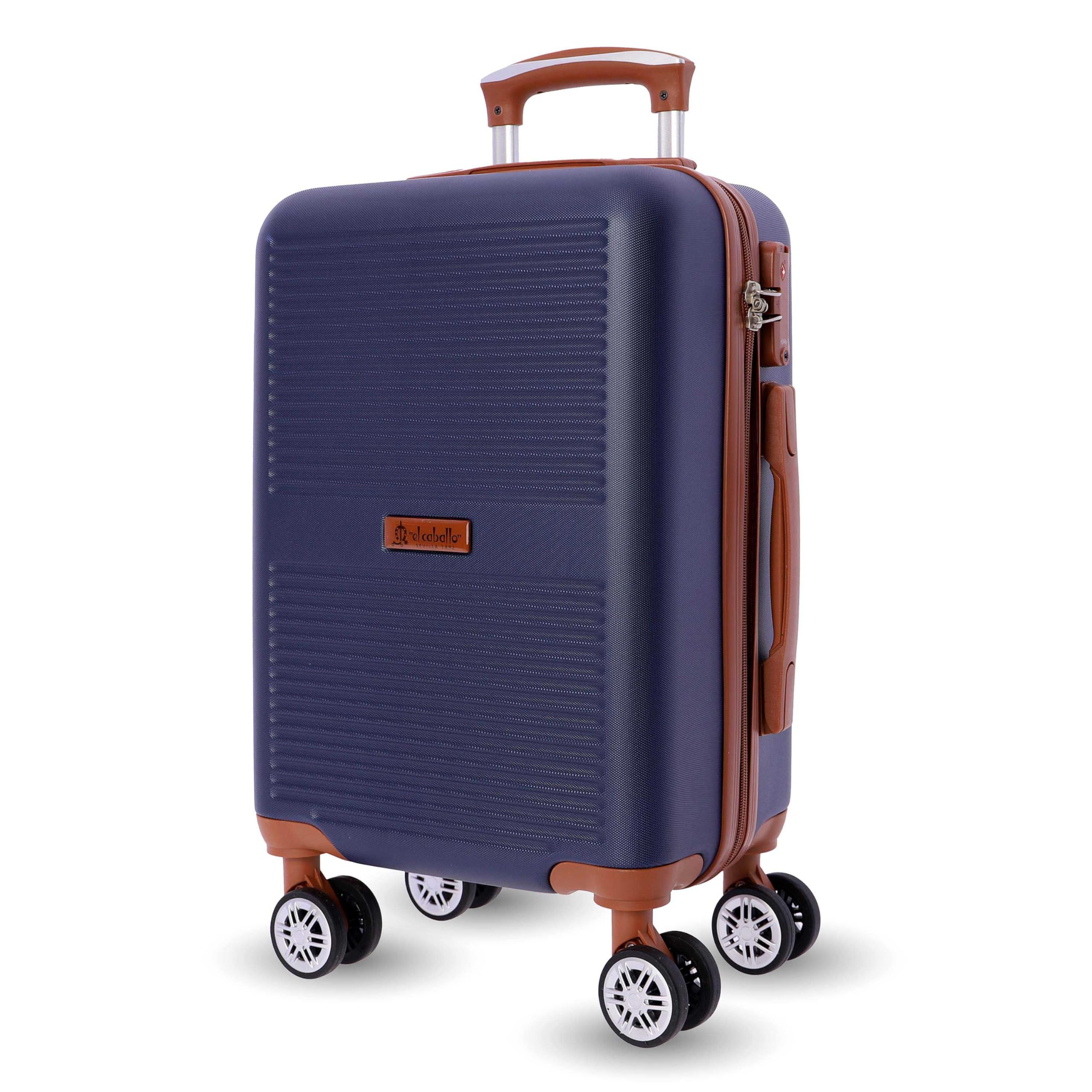 EL CABALLO Maletas de Viaje Cabina - Maleta Cabina - Maletas de Viaje - Maleta de Cabina Resistente 52x35x20 Ryannair- Trolley Equipaje para Avion Resistente con 4 Ruedas de 360º y candado TSA