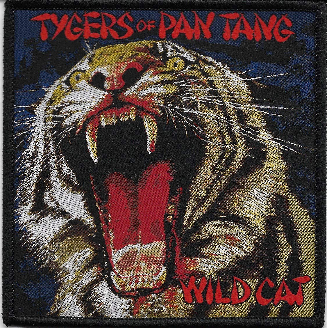 Tygers of Pan Tang-Wild Cat-Music Rock NWOBHM Heavy Metal Band, Sew on Woven Embroidery Patch