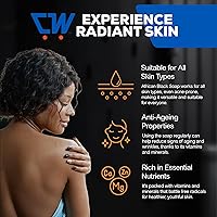 Vista 6 de Churchwin African Black Soap, Moisturizing Soap Bar with Shea Butter, All-Natural Soaps Enriched with Vitamins For Acne, Eczema, and Dark Spots