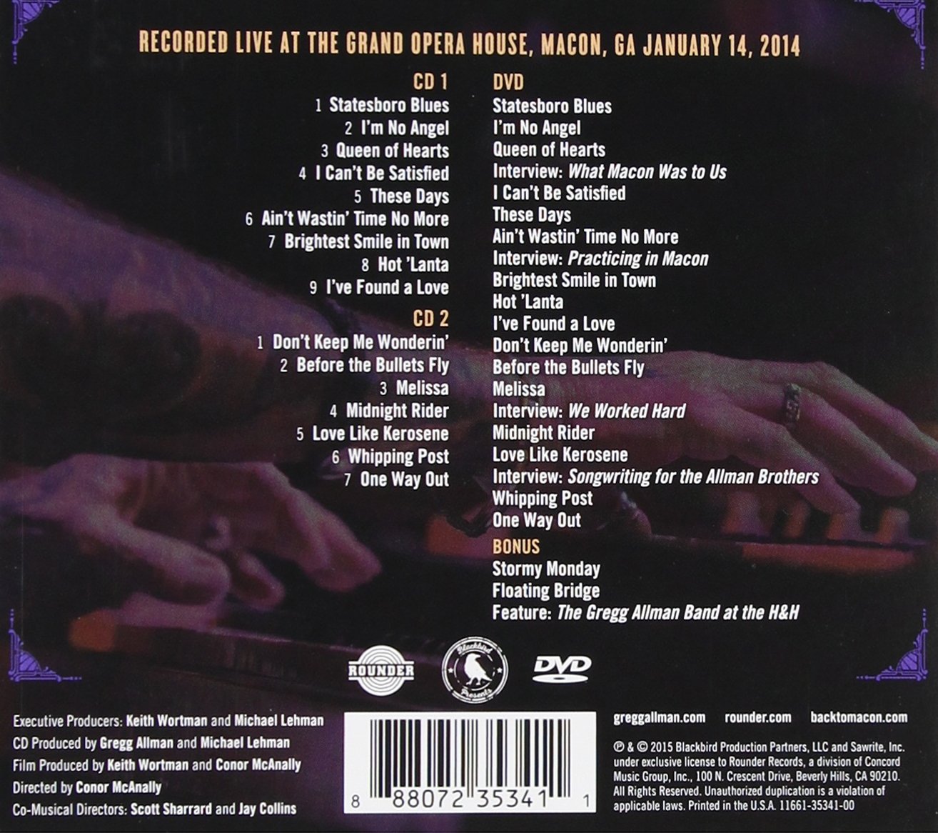 Gregg Allman Live: Back To Macon Ga