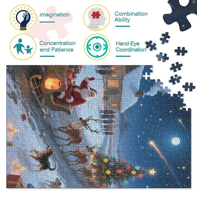 Foto 4 de 7 de Navidad Parade 1000 Piezas Adultos Puzzle Clásicos Regalo Fairy Tale Style DecoracióN Familiar Creativo…