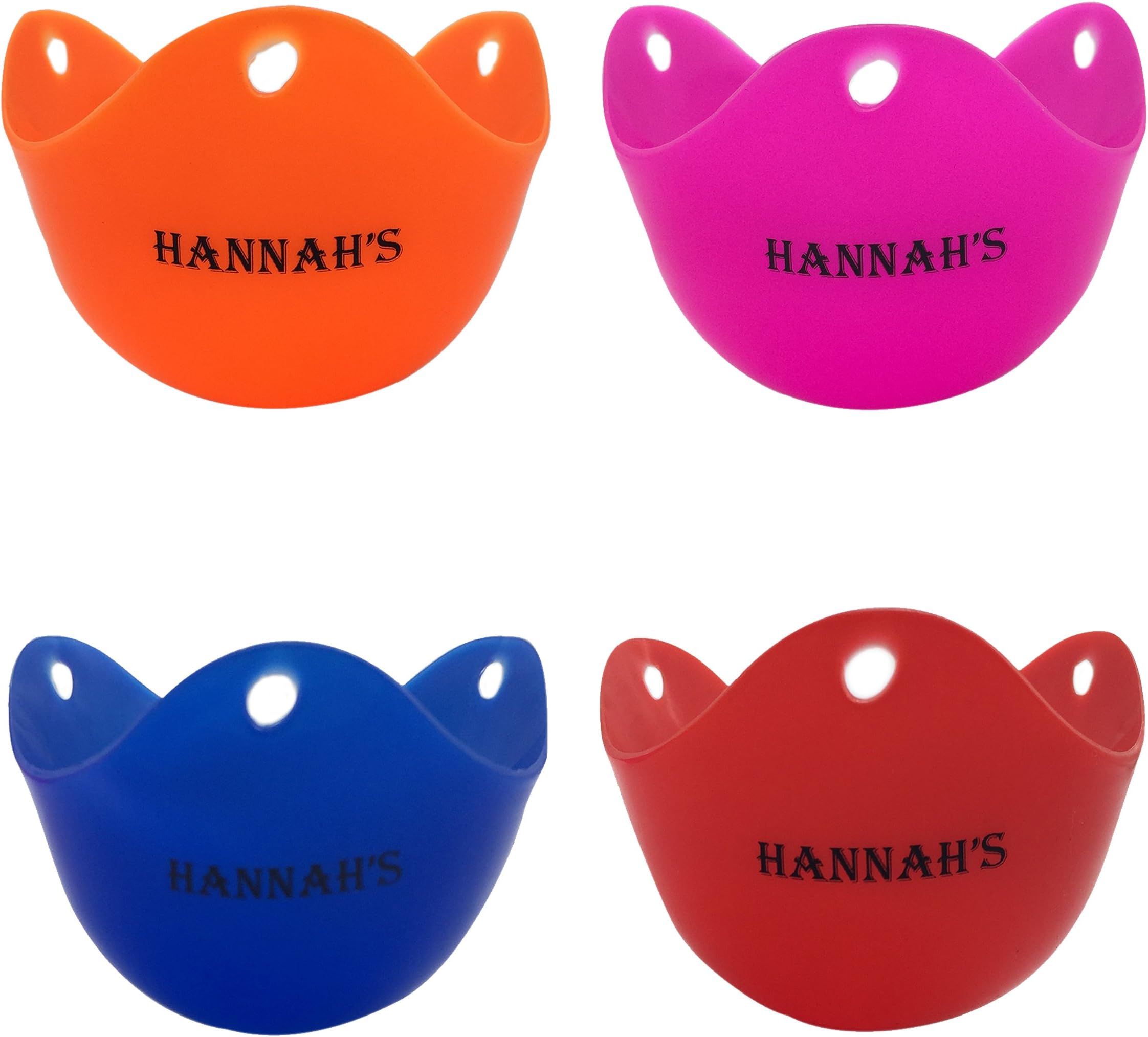 Egg Poachers, Silicone Egg Poachers Cups, Egg Mold, Egg Boiler Cups, Microwave or Stovetop Egg Cooker,, Pack of 4