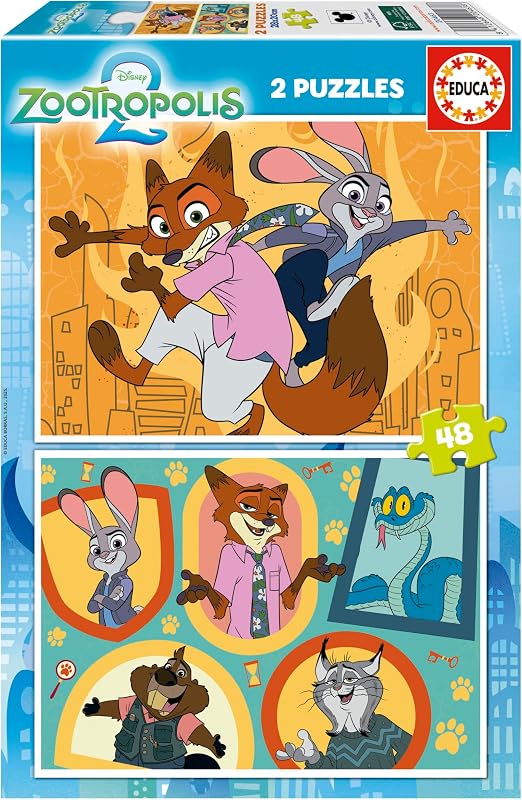 Educa - Zootrópolis 2 | Set de 2 Puzzles Infantiles con 48 Piezas | Recomendados a Partir de 4 5 6 años (20463)